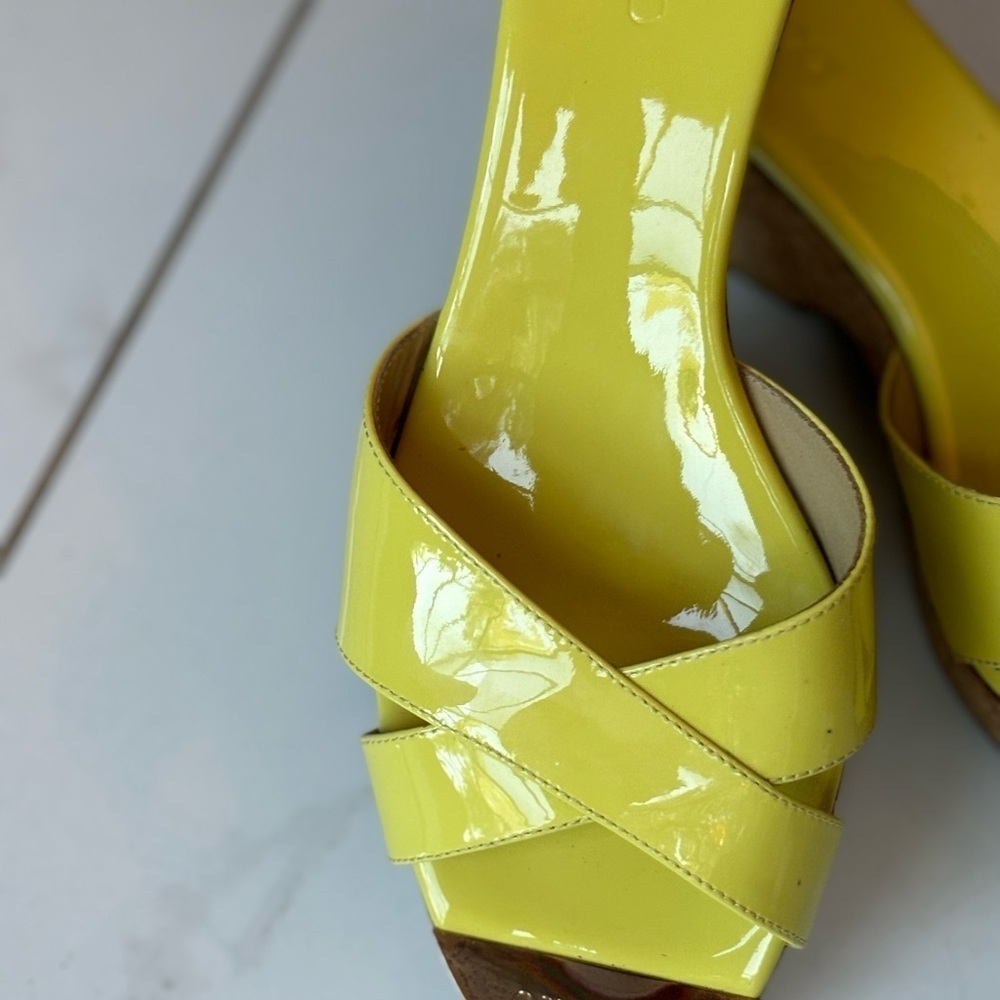 Jimmy Choo Lemon Yellow Mules - Picture 2 of 8